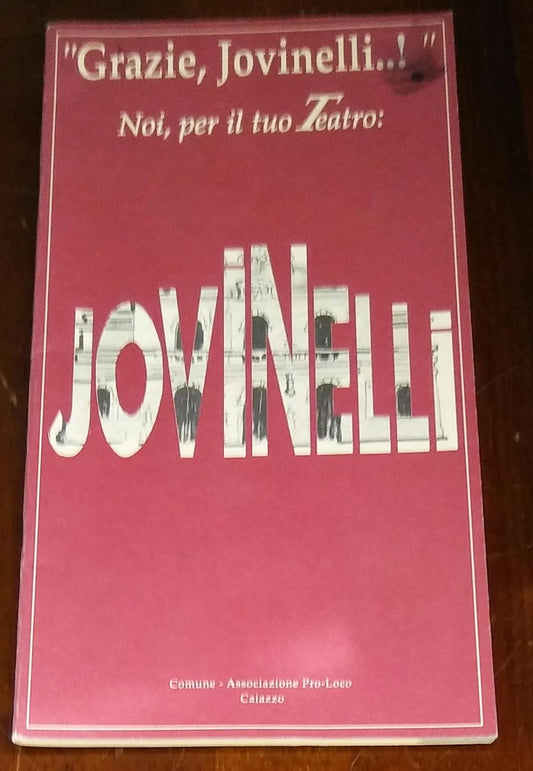 GRAZIE,JOVINELLI...! noi, per il tuo teatro: - copertina