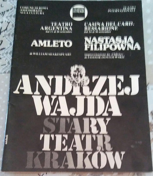 TEATRO ARGENTINA AMLETO 1982 - copertina