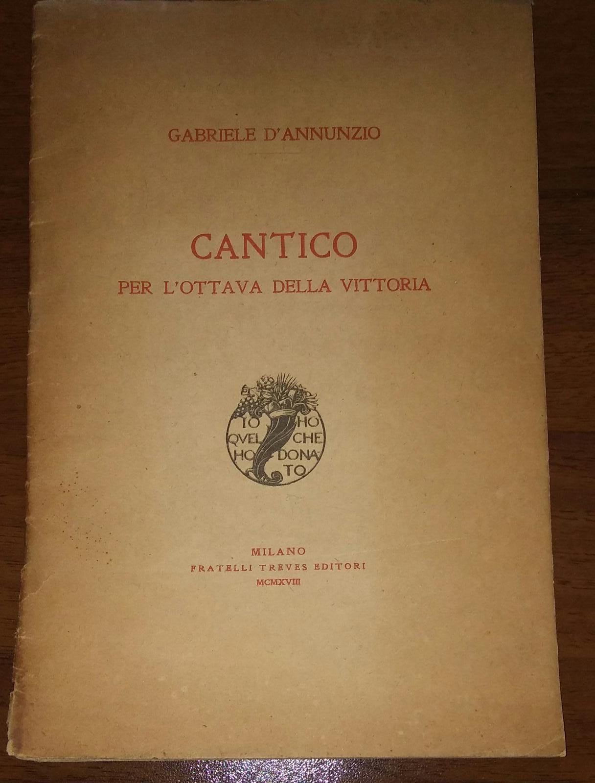 Cantico per l'ottava della vittoria. - copertina
