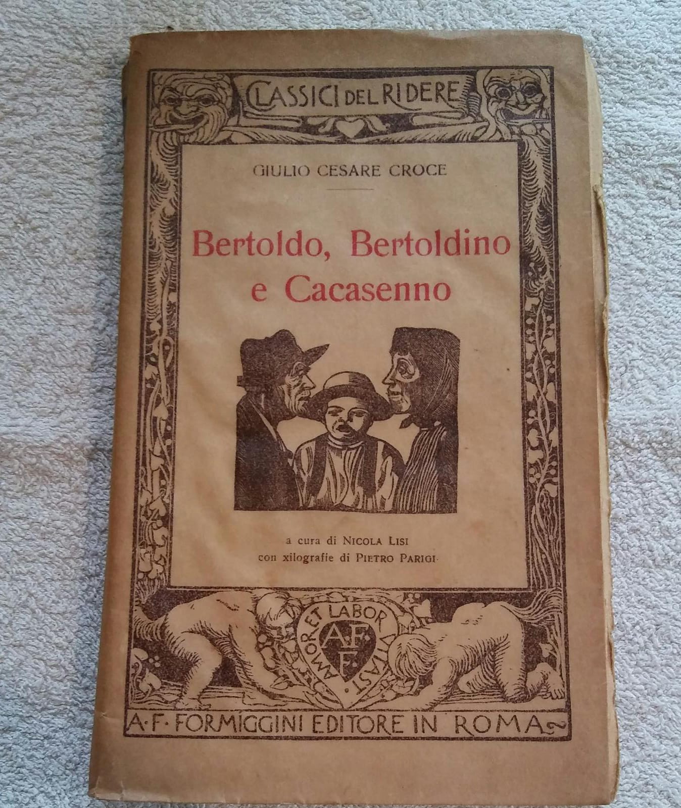 BERTOLDO, BERTOLDINO E CACASENNO A.F.FORMIGGINI EDITORI 1929 - copertina