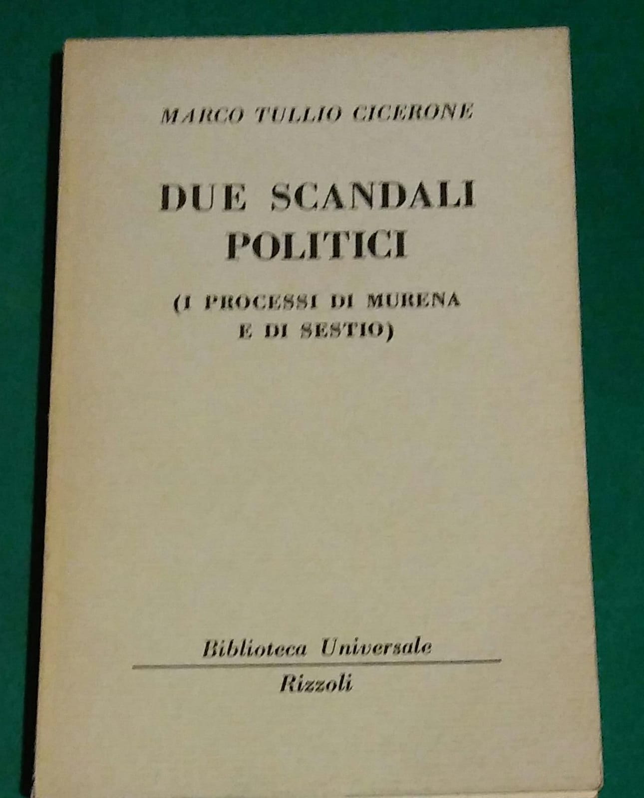 DUE SCANDALI POLITICI - copertina