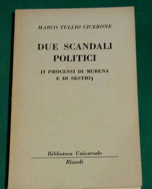DUE SCANDALI POLITICI - copertina