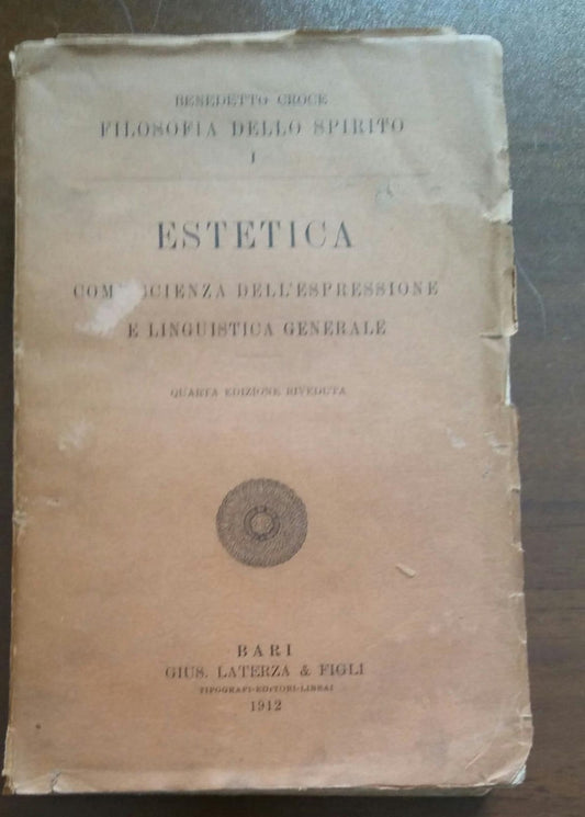 Estetica come scienza dell'espressione e linguistica generale - copertina