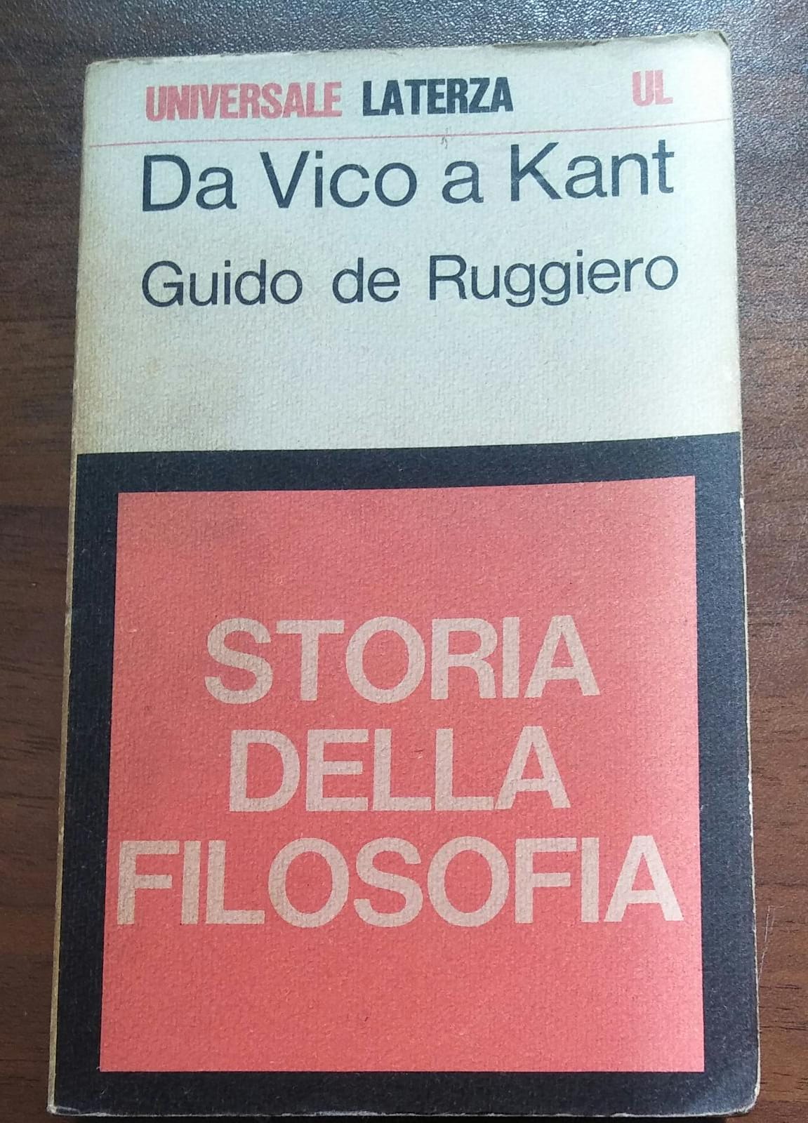 Da Vico a Kant - copertina