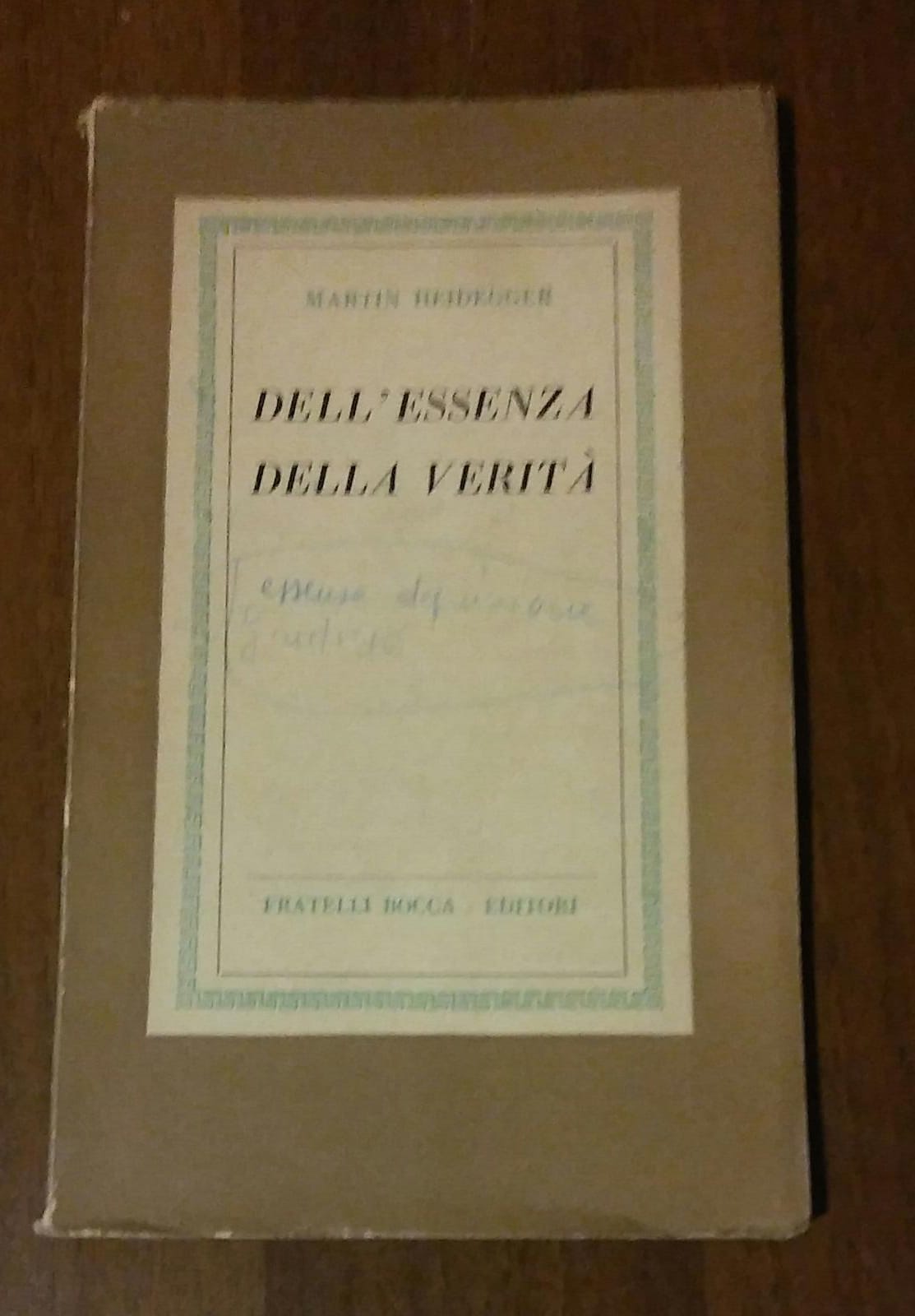 DELL' ESSENZA DELLA VERITA - copertina