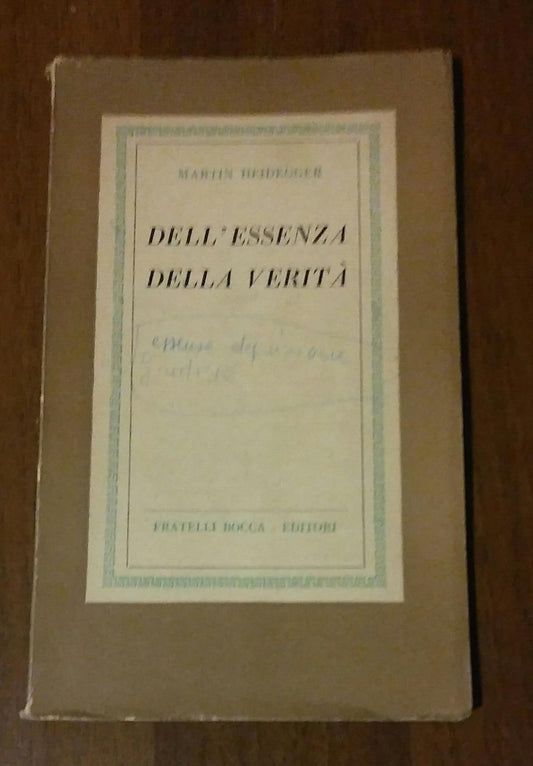DELL' ESSENZA DELLA VERITA - copertina