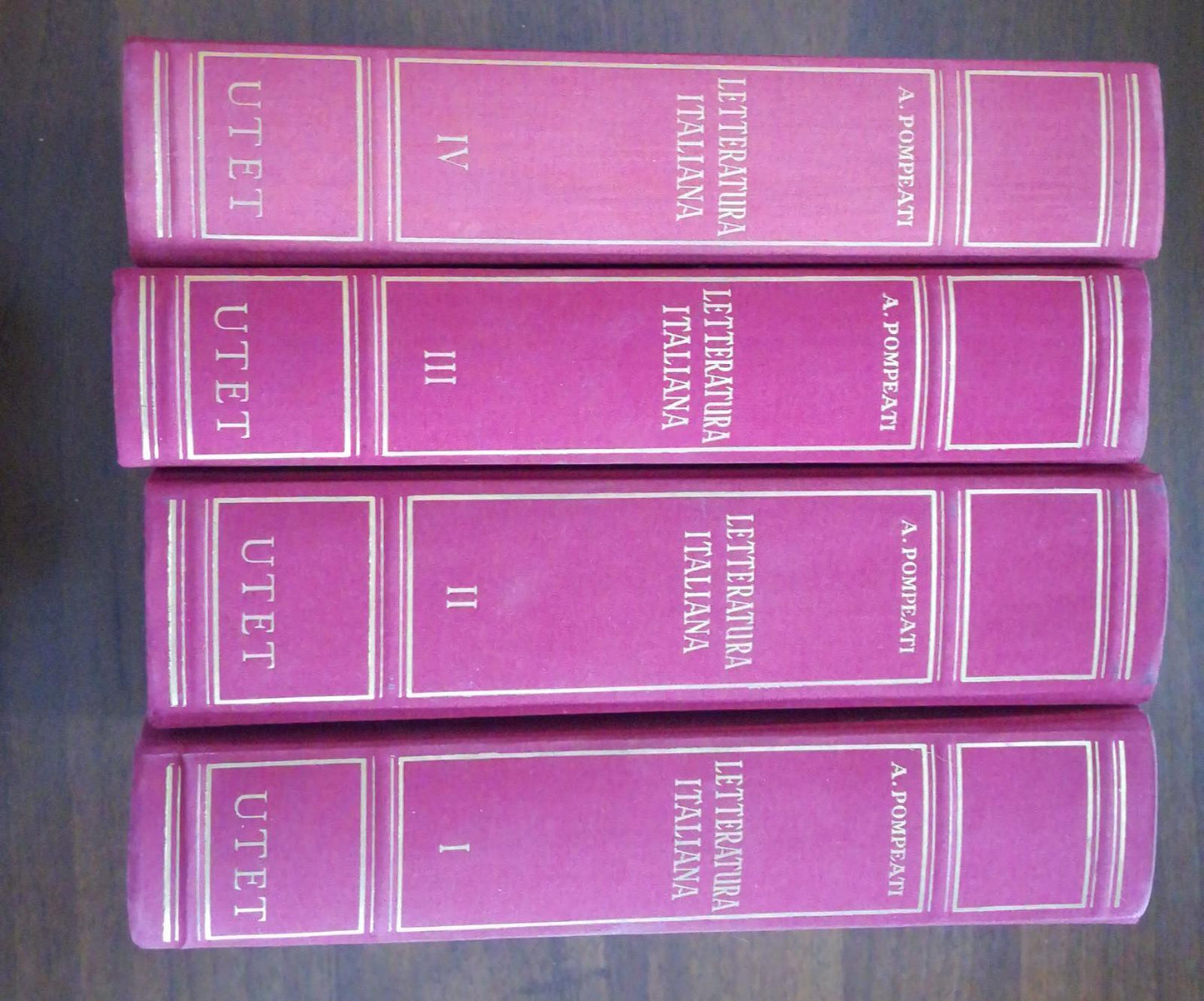 STORIA DELLA LETTERATURA ITALIANA VOL. I, II, III, IV IL MEDIOEVO, DALL' UMANESIMO AL TASSO, DAL MARINO AL FOSCOLO, DAL ROMANTICISMO AL PIRANDELLO - copertina