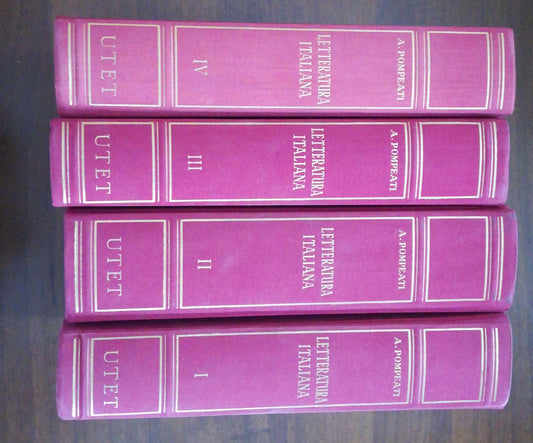 STORIA DELLA LETTERATURA ITALIANA VOL. I, II, III, IV IL MEDIOEVO, DALL' UMANESIMO AL TASSO, DAL MARINO AL FOSCOLO, DAL ROMANTICISMO AL PIRANDELLO - copertina