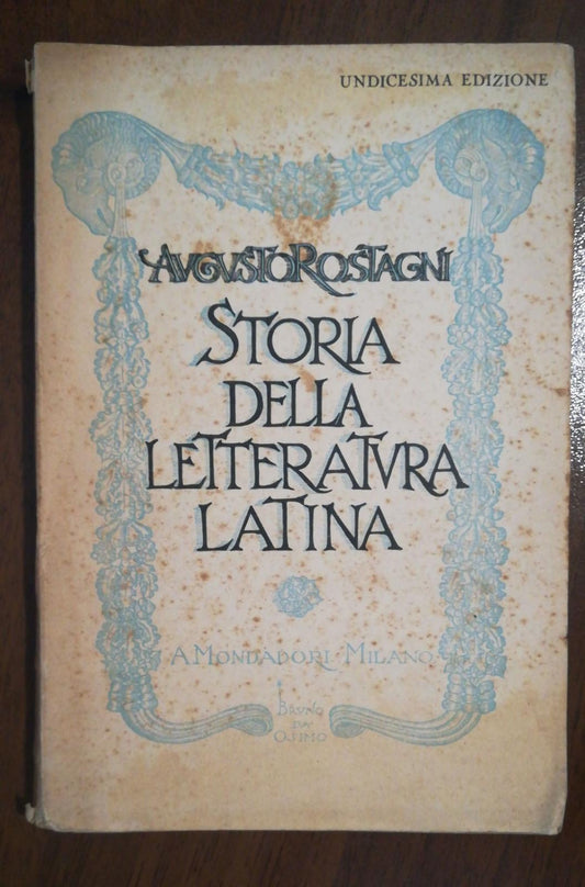 STORIA DELLA LETTERATURA LATINA - copertina