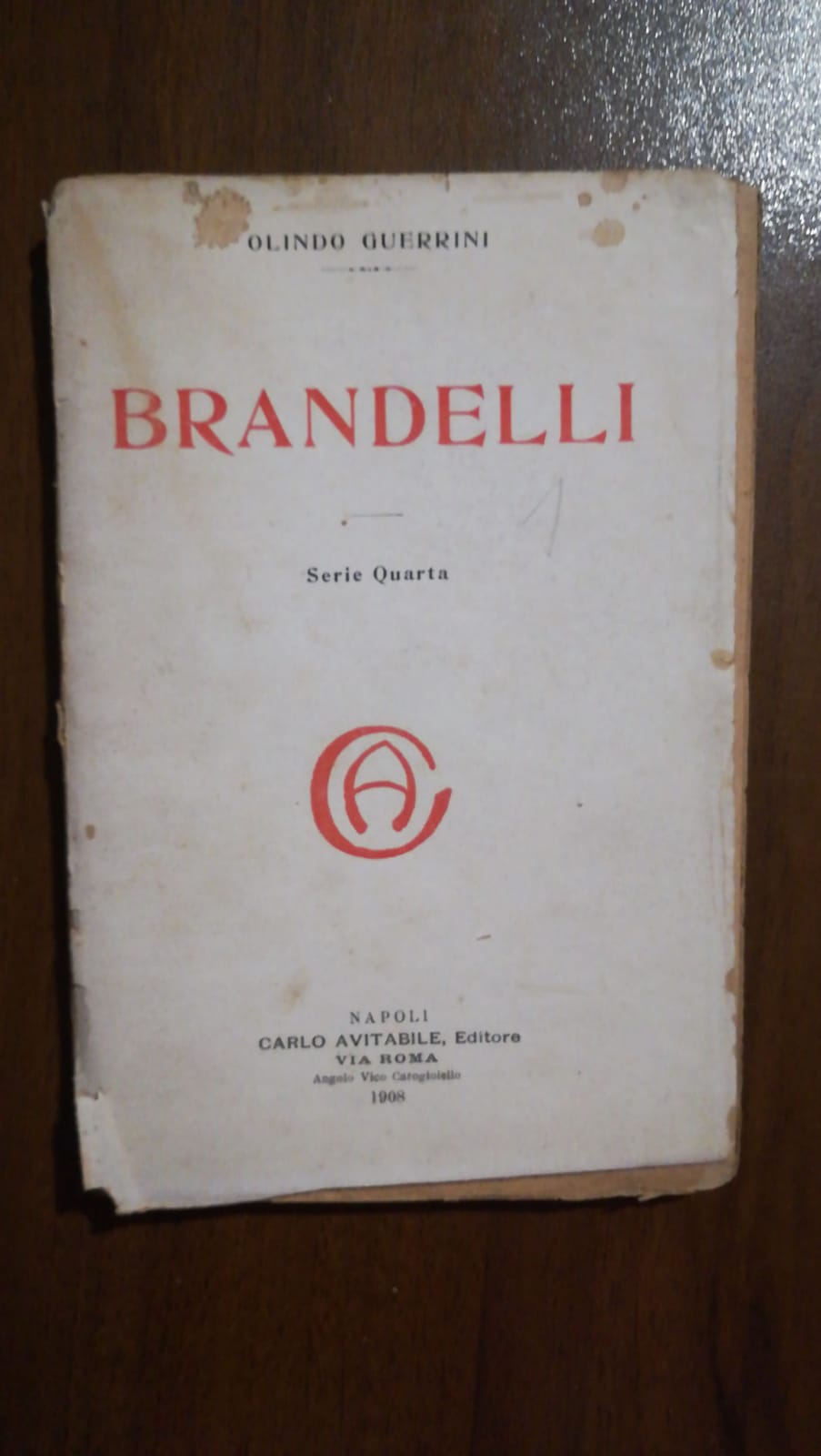 BRANDELLI, SERIE QUARTA. - copertina
