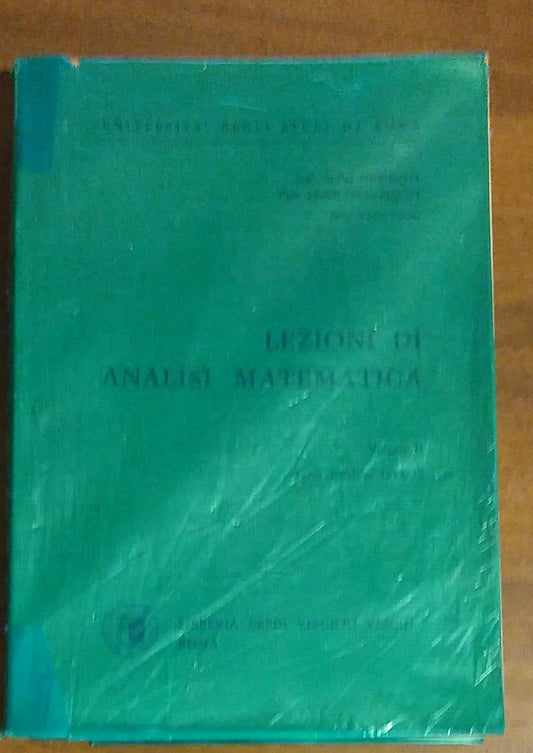 Lezioni di analisi matematica. Volume II. Terza Edizione 1972-1973. - copertina