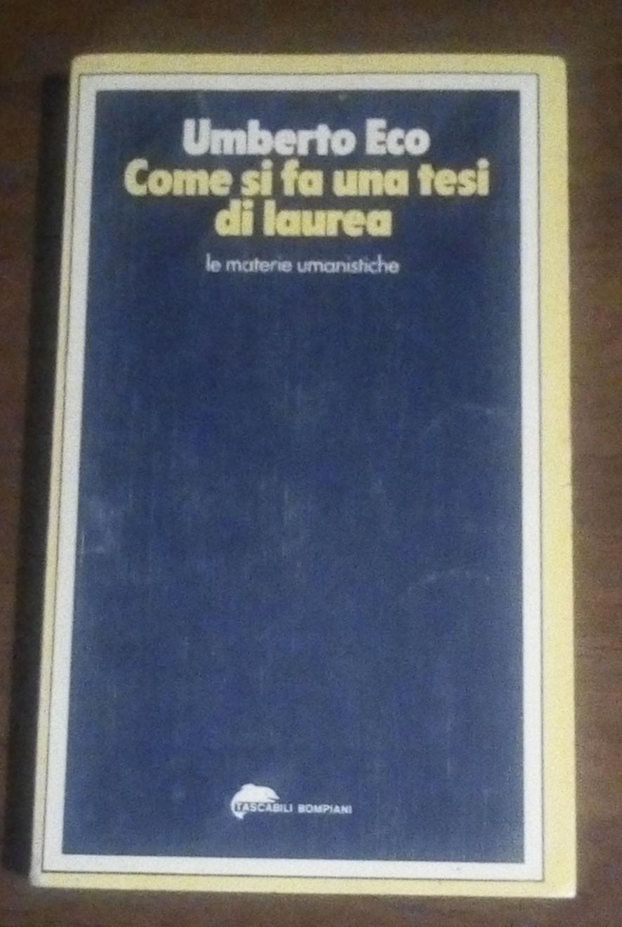 COME SI FA UNA TESI DI LAUREA - copertina