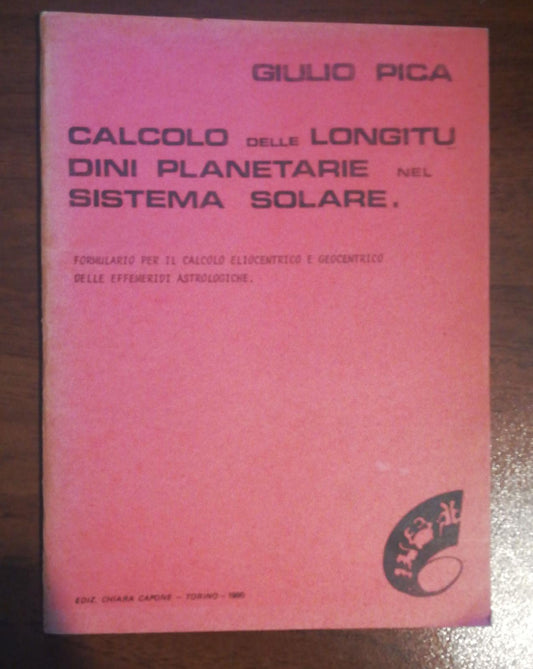 calcolo delle longitudini planetarie nel sistema solare - copertina