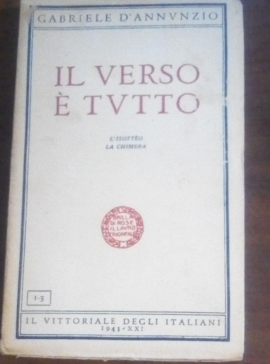 Il verso e' tutto - copertina