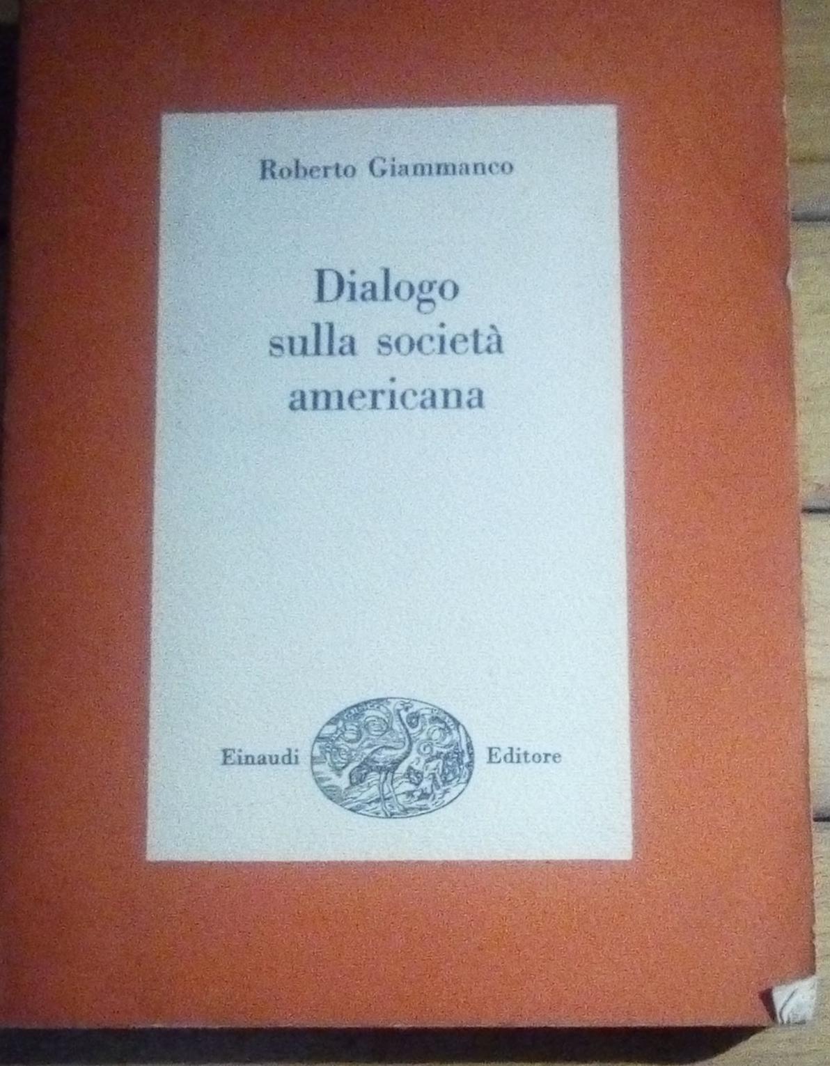 Dialogo sulla società americana - copertina