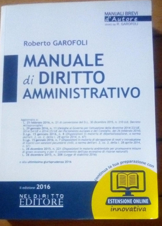 Manuale di diritto amministrativo. Con aggiornamento online - copertina