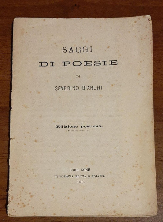SAGGI DI POESIE - copertina