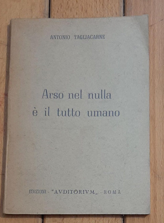 ARSO NEL NULLA E' IL TUO UMANO - copertina