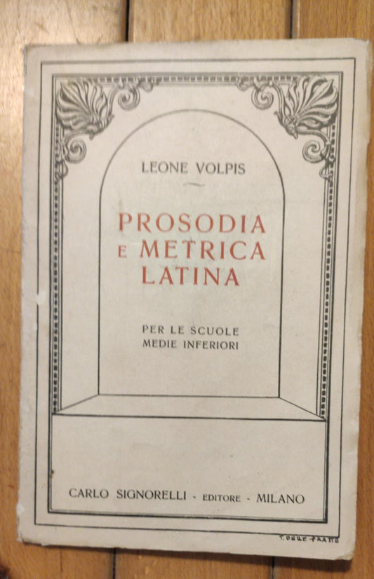 Prosodia e metrica latina - copertina