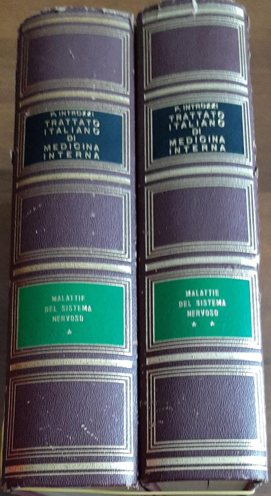 Malattie del Sistema Nervoso - I° e II° volume - trattato italiano di Medicina Interna - copertina