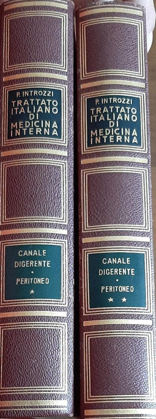 Trattato italiano di medicina interna. Malattie del canale digerente e del peritoneo. Volumi 1-2 - copertina