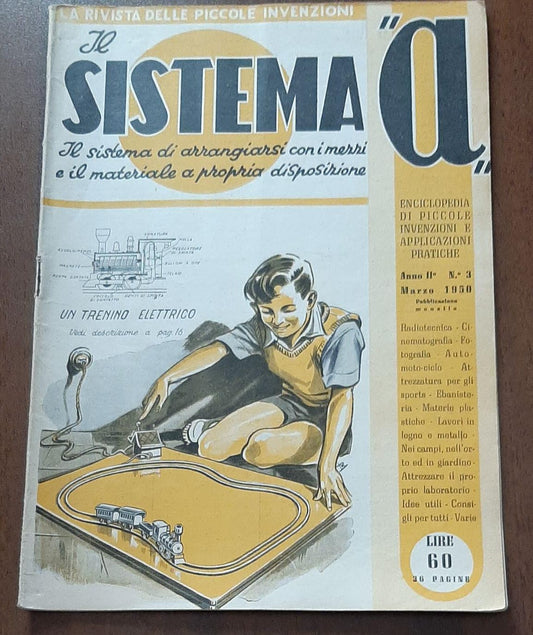 LA RIVISTA DEI PICCOLI INVENTORI IL SISTEMA A UN TRENINO ELETTRICO - copertina