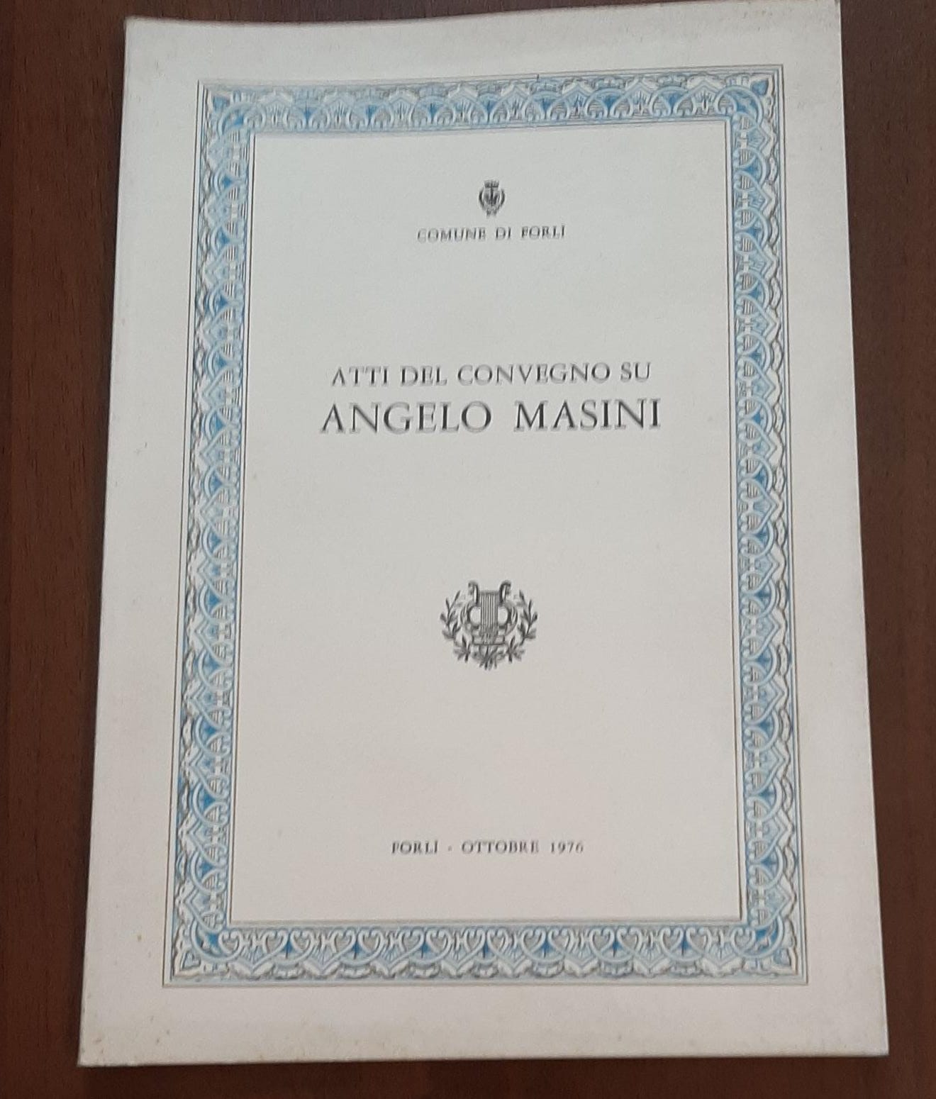 ATTI DEL CONVEGNO SU ANGELO MASINI - copertina