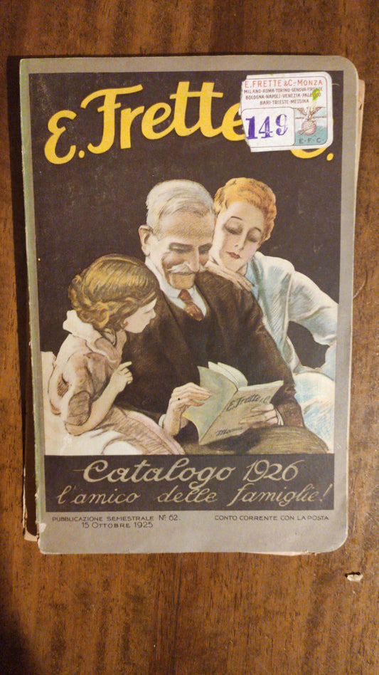CATALOGO 1926 L'AMICO DELLE FAMIGLIE. Pubblicazione semestrale n.62. 15 ottobre 1925. - copertina