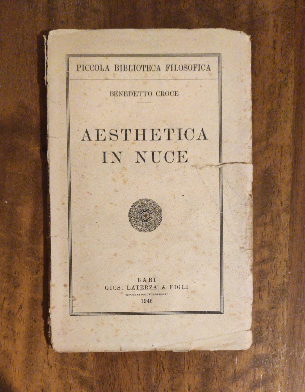 Aesthetica in nuce. - copertina