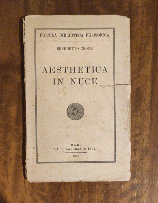 Aesthetica in nuce. - copertina