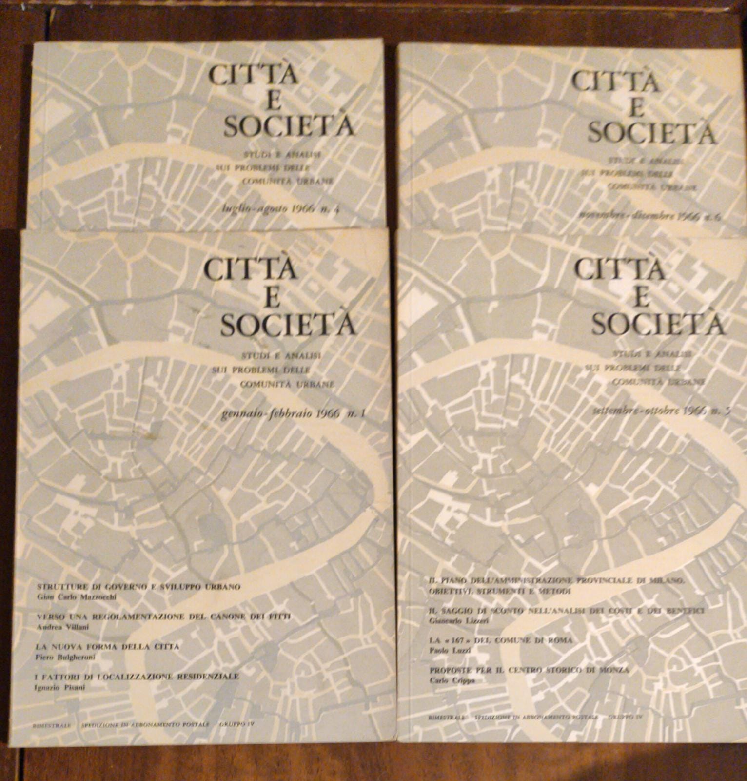 CITTA E SOCIETA STUDI E ANALISI SUI PROBLEMI DELLE COMUNITA URBANE N1N4N5N6 - copertina