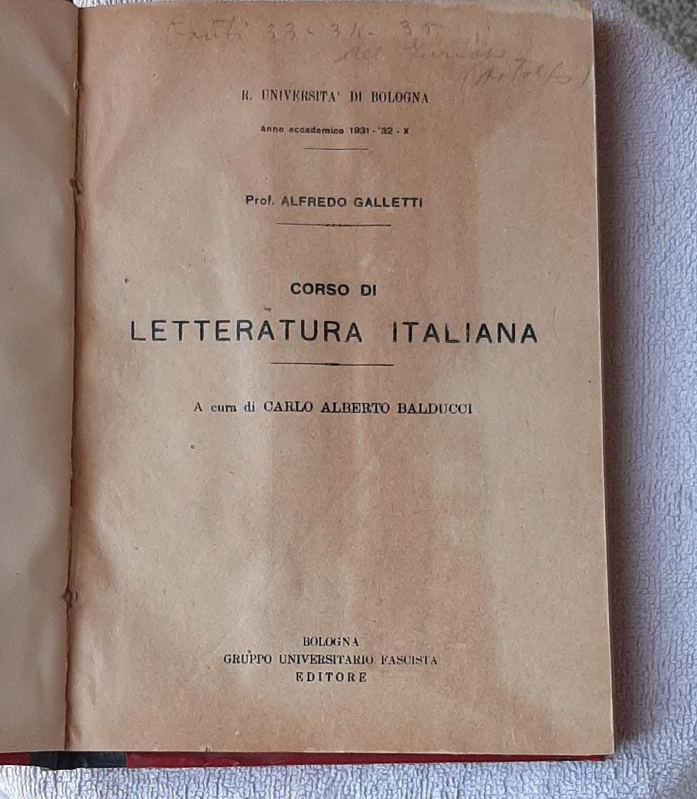 CORSI DI LETTERATURA ITALIANA - copertina