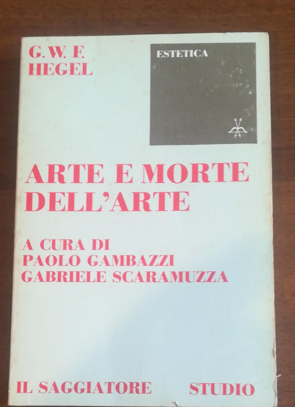 ARTE E MORTE DELL'ARTE. - copertina