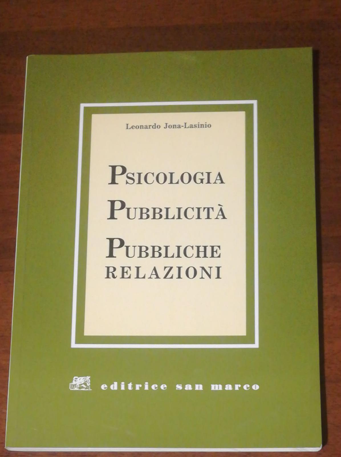 Psicologia Pubblicita' Pubbliche Relazioni - copertina