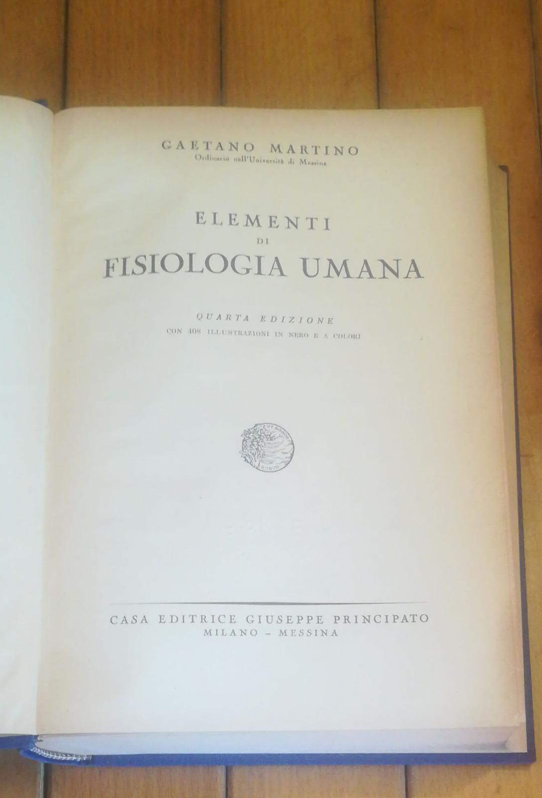 ELEMENTI DI FISILOLOGIA UMANA - copertina