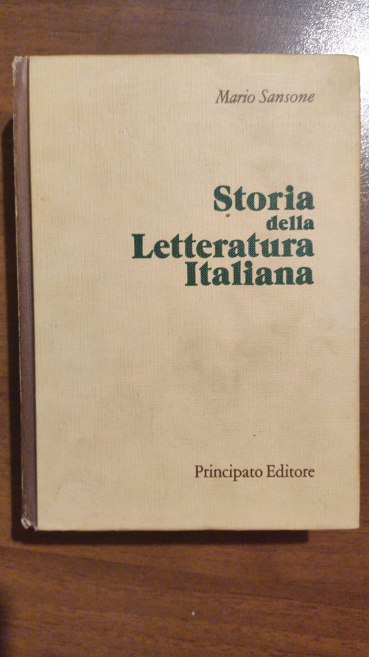 STORIA DELLA LETTERATURA ITALIANA - copertina