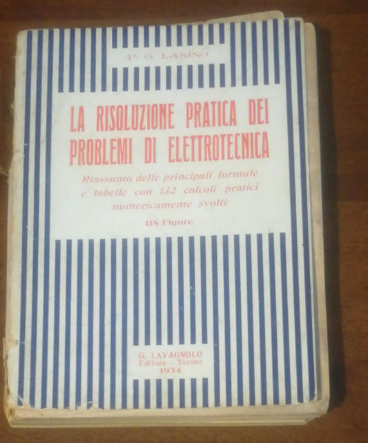 LA RISOLUZIONE PRATICA DEI PROBLEMI DI ELETTROTECNICA - copertina