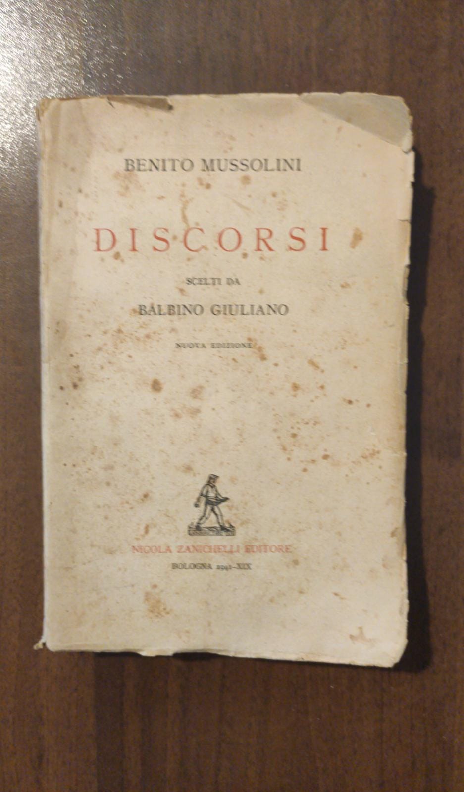 BENITO MUSSOLINI DISCORSI - copertina