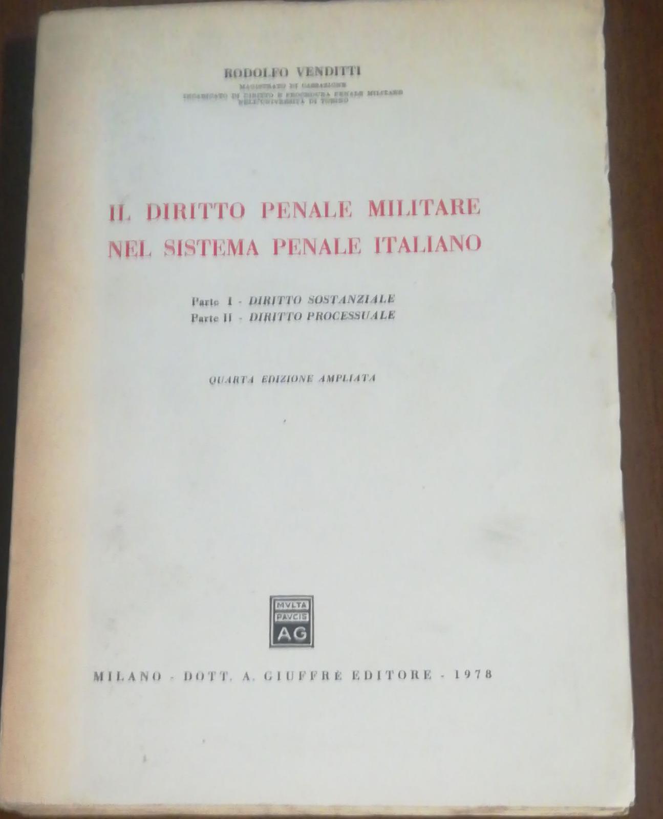 IL diritto penale militare nel sistema penale italiano - copertina