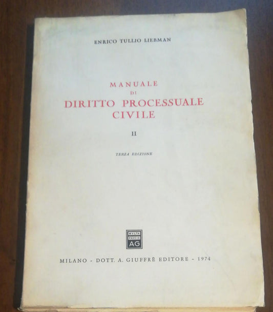MANUALE DI DIRITTO PROCESSUALE CIVILE - copertina