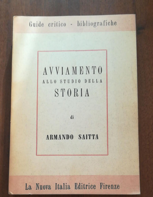 AVVIAMENTO ALLO STUDIO DELLA STORIA - copertina