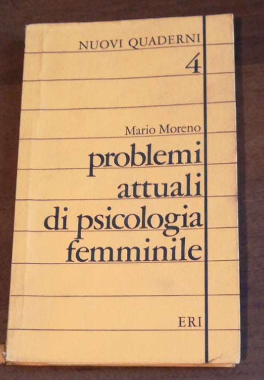 PROBLEMI ATTUALI DI PSICOLOGIA FEMMINILE - copertina