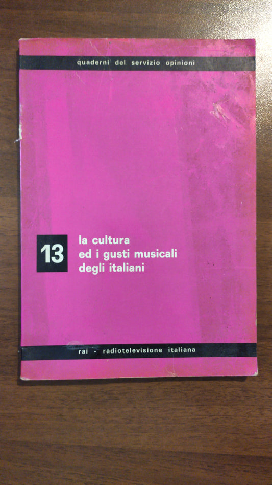 LA CULTURA ED I GUSTI MUSICALI DEGLI ITALIANI - copertina