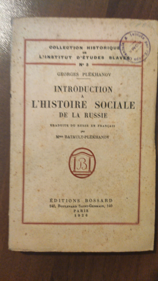 INTRODUCTION A L'HISTOIRE SOCIALE - copertina