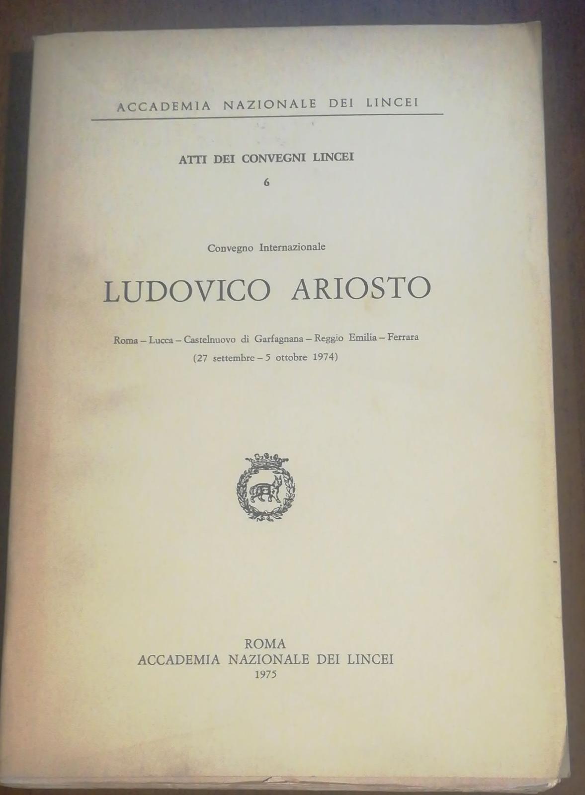CONVEGNO INTERNAZIONALE LUDOVICO ARIOSTO - copertina