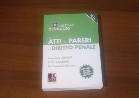 Atti e pareri di diritto penale - copertina