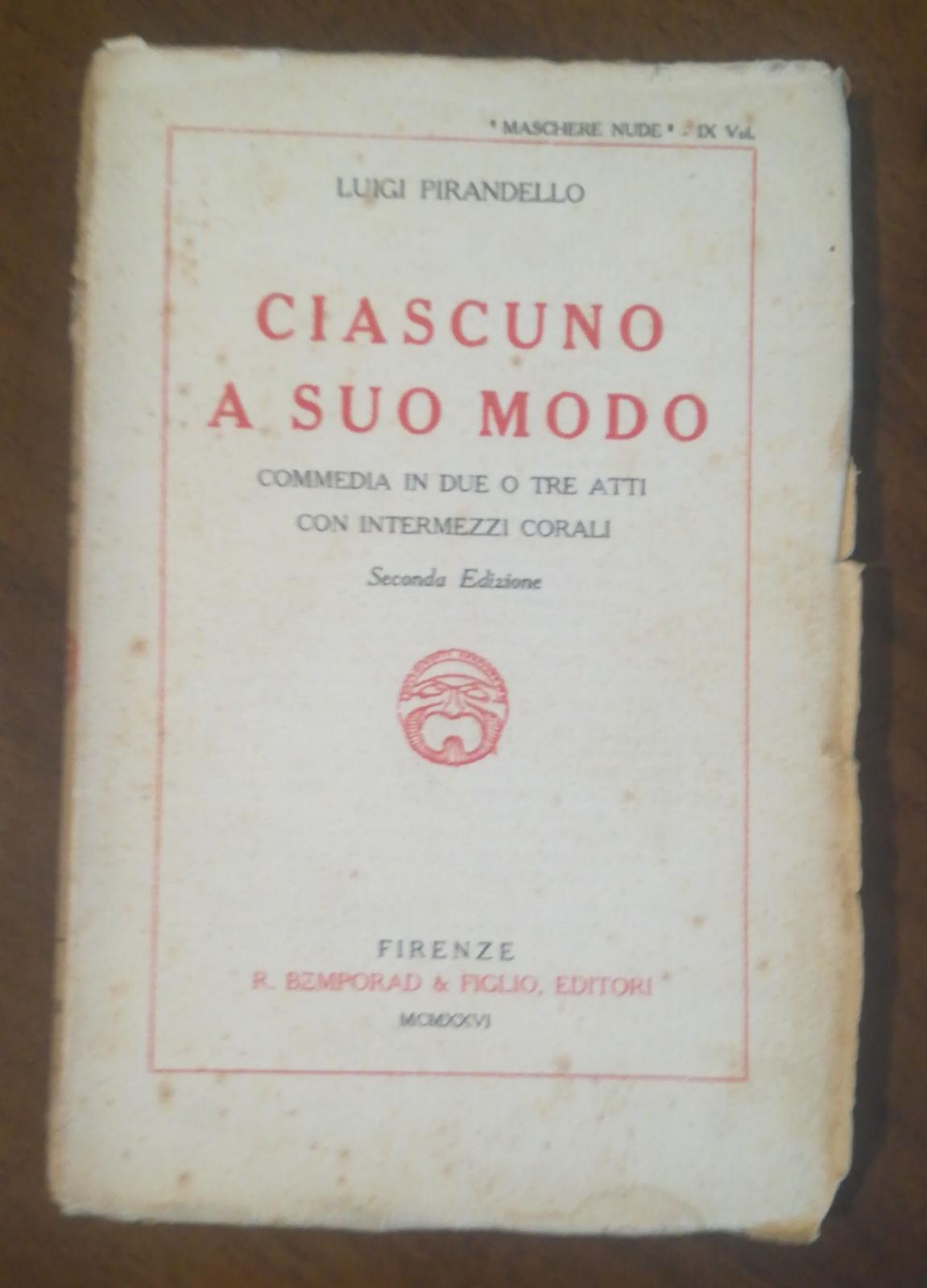 CIASCUNO A SUO MODO - copertina