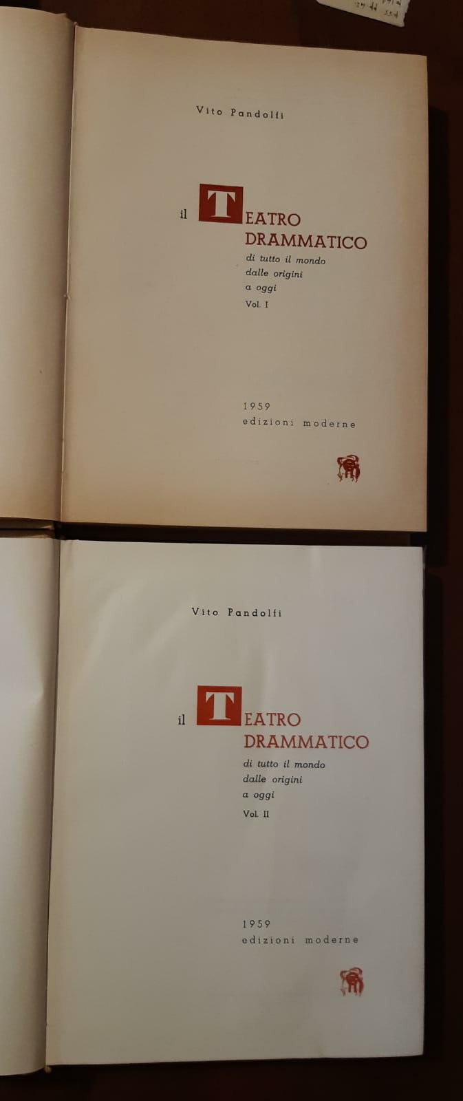 Il Teatro Drammatico Compagni Della Vostra Vita  Volume I Volume II - copertina