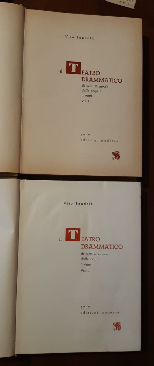 Il Teatro Drammatico Compagni Della Vostra Vita  Volume I Volume II - copertina