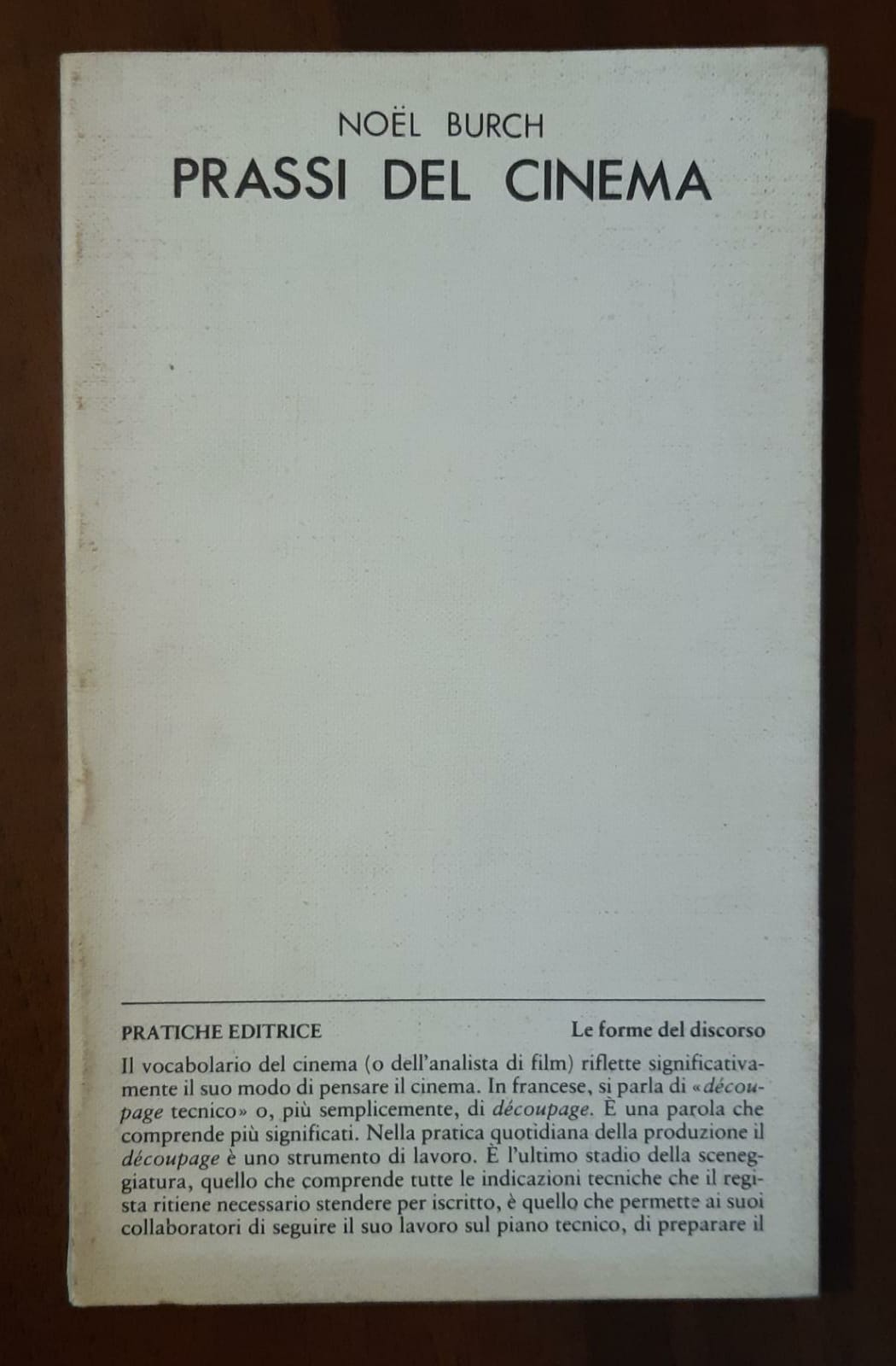 Prassi del cinema - copertina